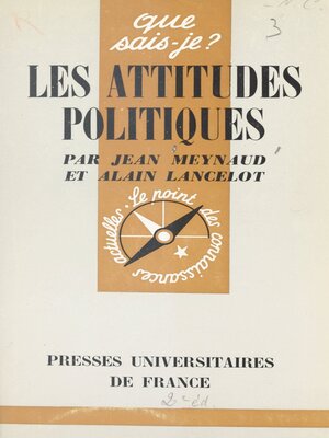 cover image of Les attitudes politiques